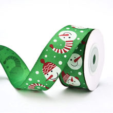 3 inch wide grosgrain printed  ribbon for Christmas decoration